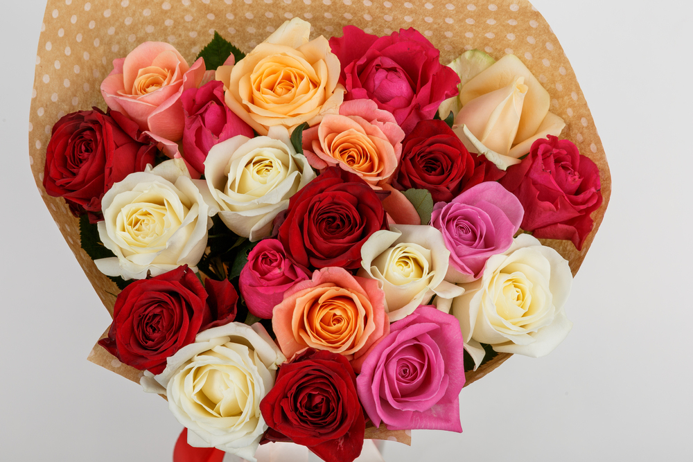 Букет Из Роз Разных Цветов Фото